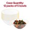 Clear with Gold Rim Organic Round Disposable Plastic Bowls - 32 oz. (60 Bowls)
